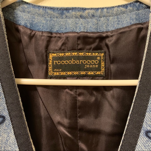 Rocco Barocco Vintage denim vest size 42 (italian) - Picture 2 of 9